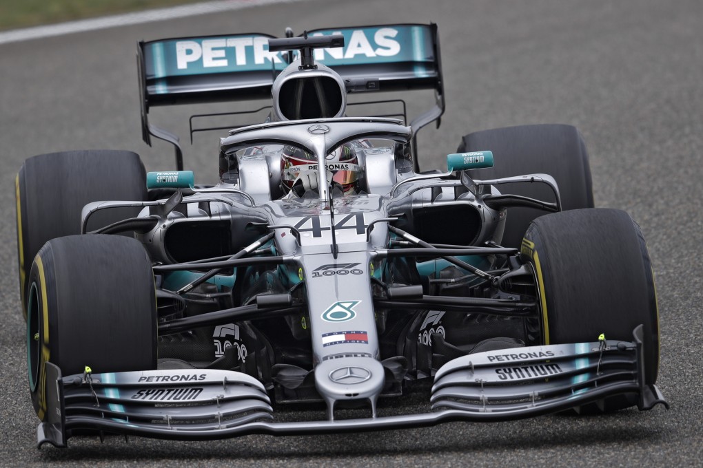 Mercedes driver Lewis Hamilton on the way to winning the 2019 Chinese Grand Prix in Shanghai. Photo: AP