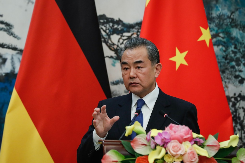 Foreign Minister Wang Yi is heading to Germany, the first overseas trip by a senior Chinese official since the outbreak began. Photo: EPA-EFE