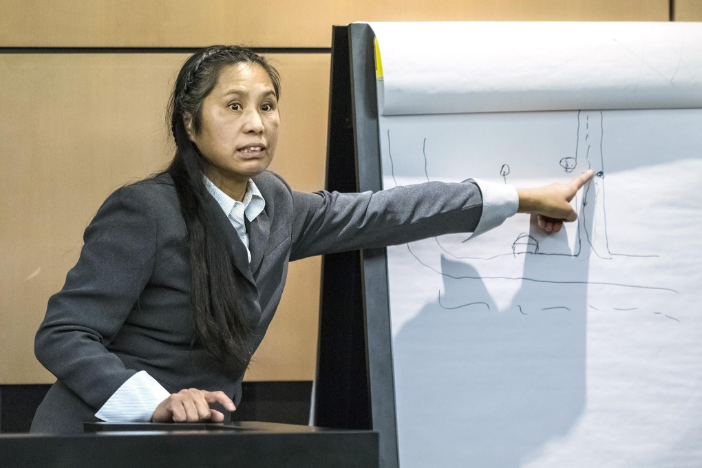 Lu Jing in court in Florida on Tuesday. Photo: Palm Beach Post via TNS