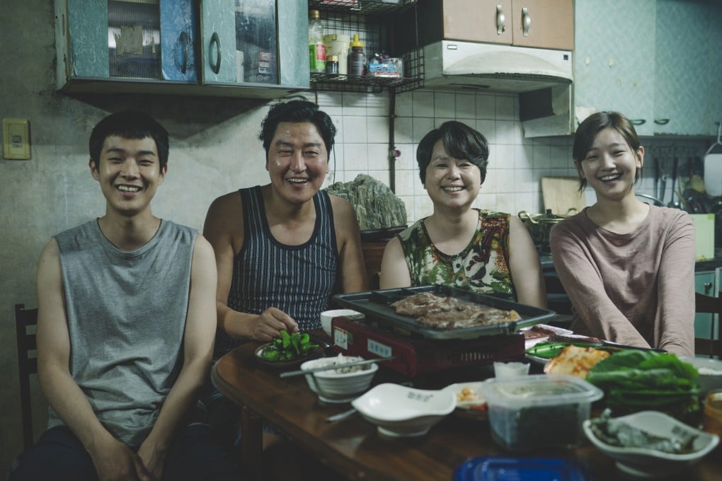 From left: Choi Woo-shik, Song Kang-ho, Chang Hyde-jin and Park So-dam in a still from Parasite. It is unclear whether the first foreign-language winner of the Oscar for best picture will be screened in China, and speculation censors won’t permit it.