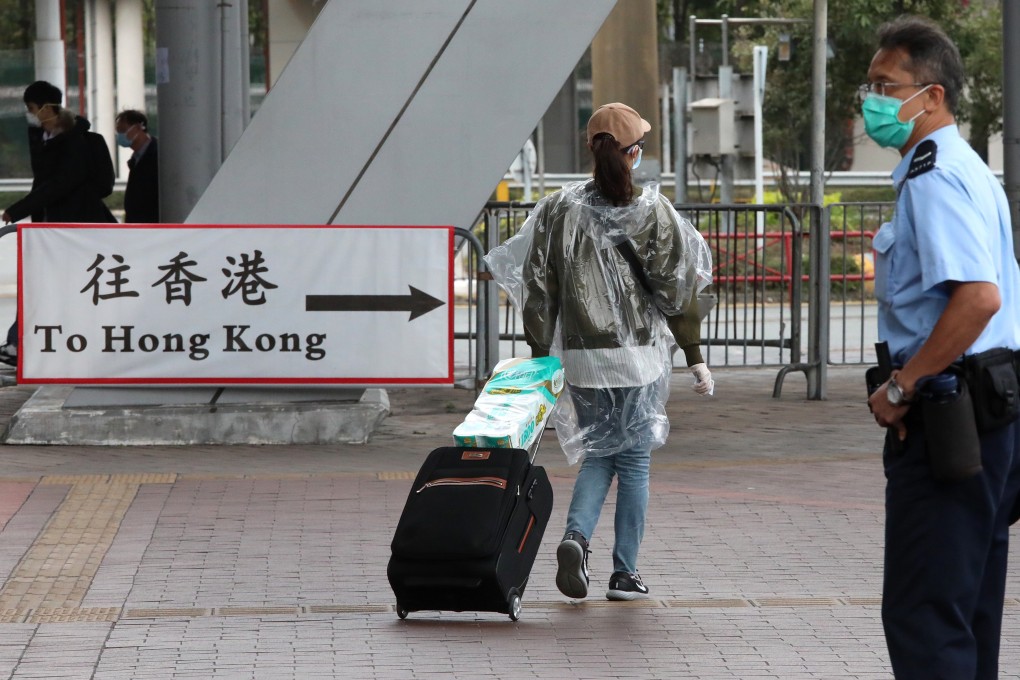 A traveller arrives in Hong Kong from the mainland via the Shenzhen Bay Port. Photo: Felix Wong