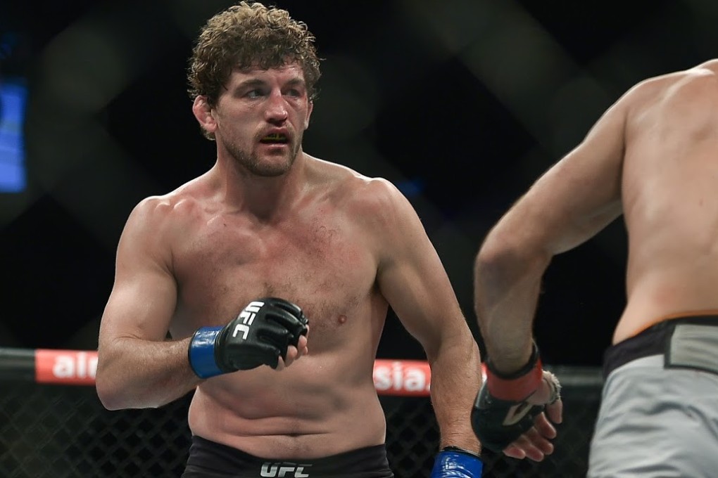 Ben Askren in action against Demian Maia at UFC Singapore. Photo: SingaporeMaven