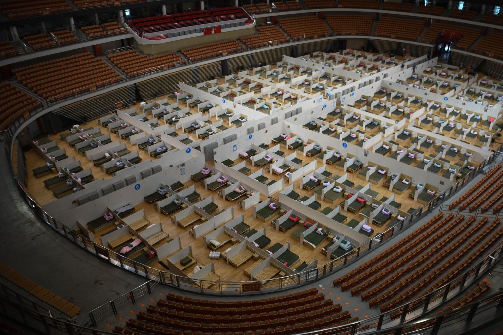 A sports centre that has been converted into a temporary hospital in Wuhan in central China's Hubei Province. Photo: Xinhua