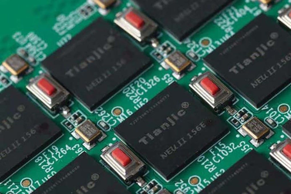Chinese researchers at Tsinghua University designed this computer chip, called Tianjic, that shows a hybrid architecture capable of supporting so-called artificial general intelligence. Photo: Handout