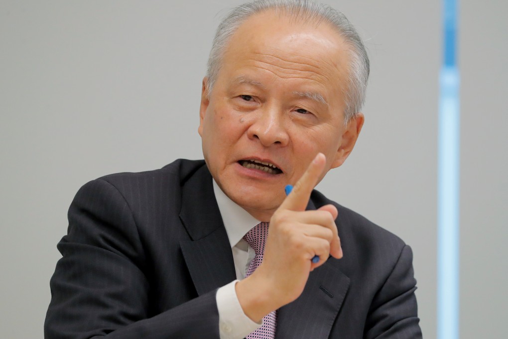 China’s ambassador to the US Cui Tiankai said openness and transparency was one of Beijing’s “basic principles”. Photo: Reuters