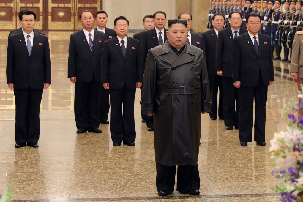 North Korean leader Kim Jong-un visits his father and former leader Kim Jong-il’s mausoleum. Photo: Reuters