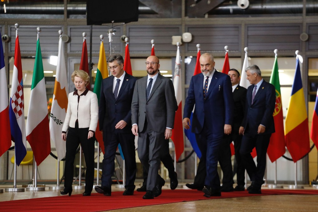 President of the European Commission Ursula von der Leyen, Andrej Plenkovic, Croatian Prime Minister, European Council President Charles Michel, and Edi Rama, Albanian Prime Minister. Photo: dpa