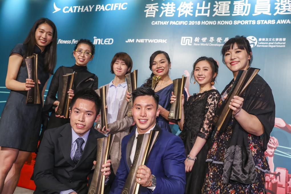 Sports stars in last year’s annual awards presentation at Hong Kong Convention and Exhibition Centre in Wan Chai. Photo: K.Y. Cheng