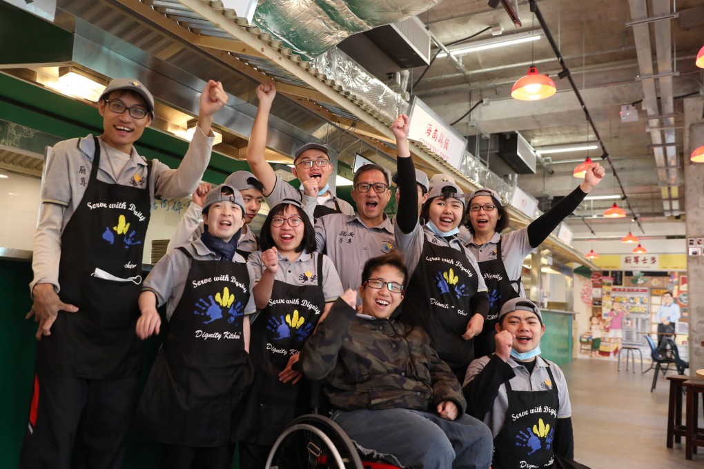 Most staff at Dignity Kitchen, a social enterprise restaurant in Mong Kok, have disabilities. Its founder, Koh Seng Choon, set up the first Dignity Kitchen a decade ago in his native Singapore. Photo: Winson Wong