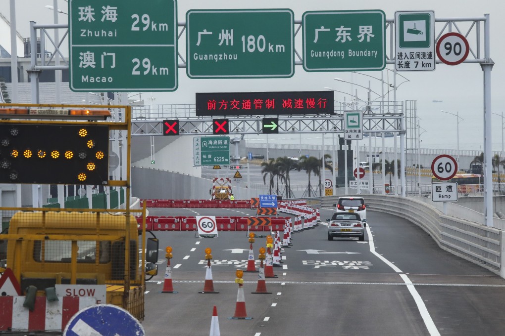 A part of the Hong Kong-Zhuhai-Macau Bridge in Guangdong. Photo: Dickson Lee