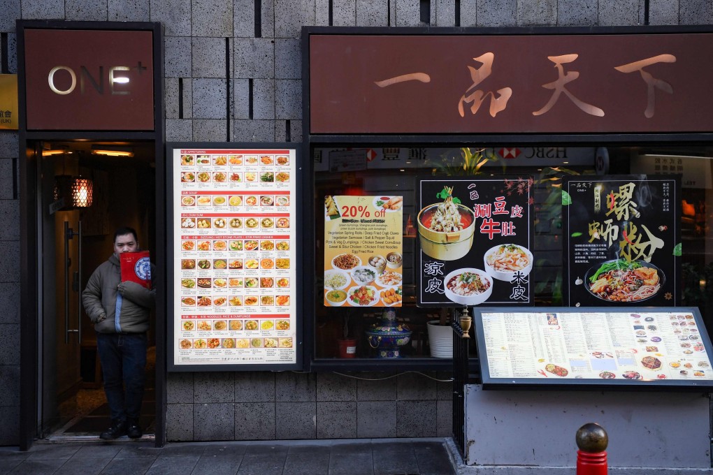 A restaurant in normally bustling London Chinatown, where business has fallen by up to 50 per cent. Photo: AFP