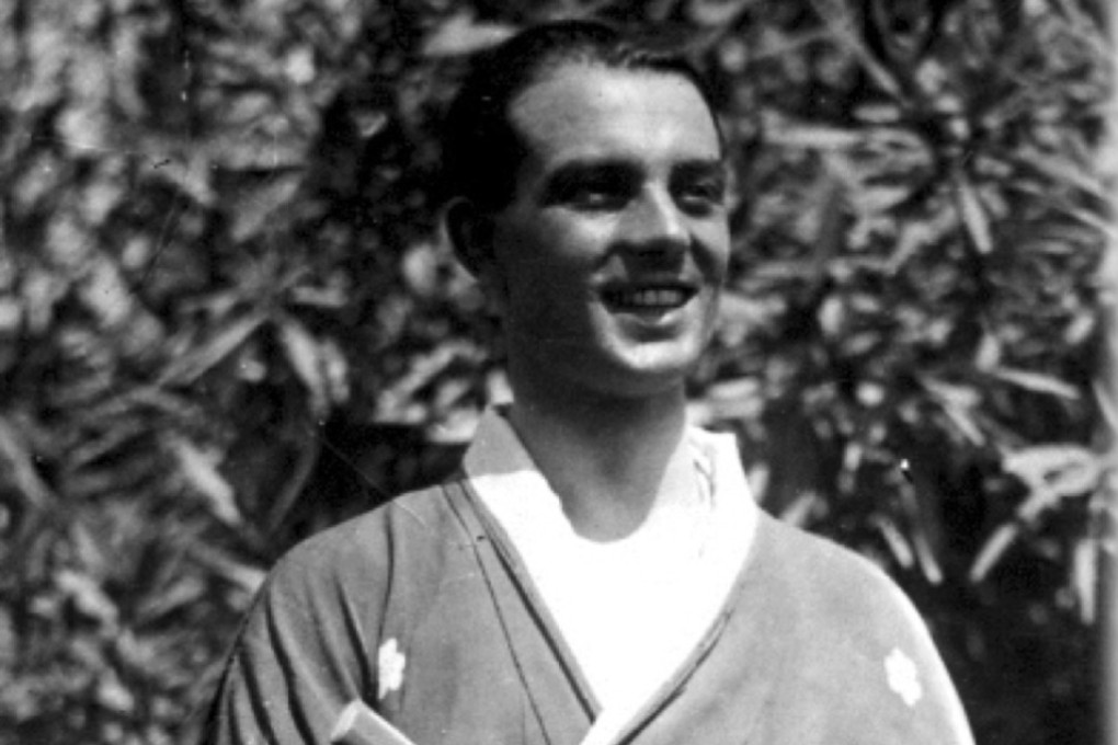 Pilot Arturo Ferrarin, who was the first person to fly from Europe to Japan, in a kimono given to him at the end of the Rome to Tokyo race.