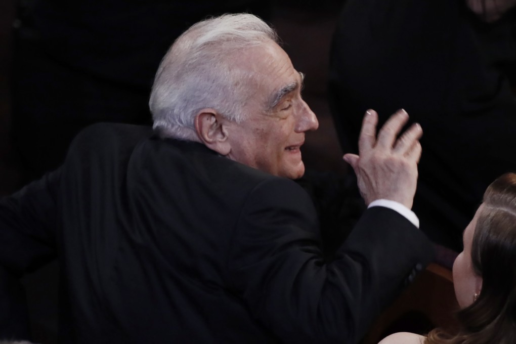 Martin Scorsese reacts after Bong Joon-ho acknowledges him as a major influence on accepting the best director award earlier this month at the Oscars in the Dolby Theatre, Hollywood, the US. Photo: EPA-EFE