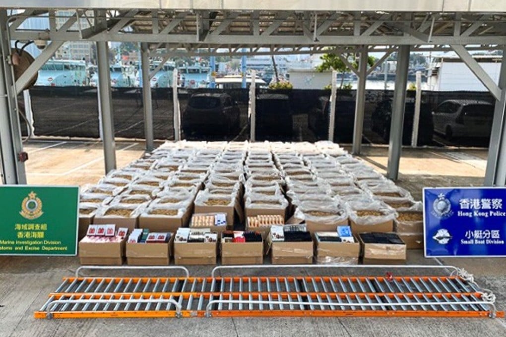 About 3.3 tonnes of imported American ginseng was seized with the arrest of five porters in a joint anti-smuggling operation by police and customs officers in Hong Kong. Photo: Handout