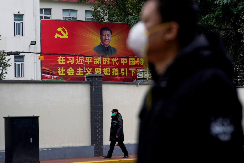 A portrait of Chinese President Xi Jinping on a street in Shanghai. Photo: Reuters