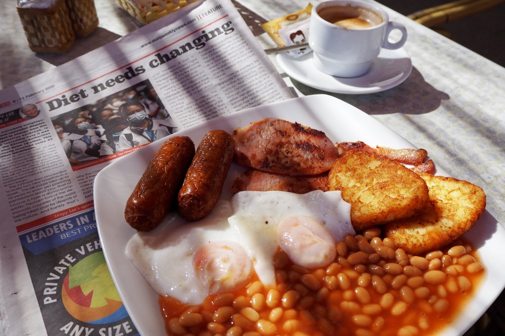 A “healthy” breakfast, with the Euro Weekly News article by Leapy Lee that takes racist aim at the coronavirus outbreak. Photo: Mark Footer