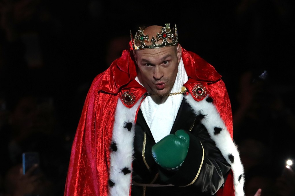Tyson Fury makes his way to the ring ahead of his heavyweight title clash against Deontay Wilder. Photo: DPA