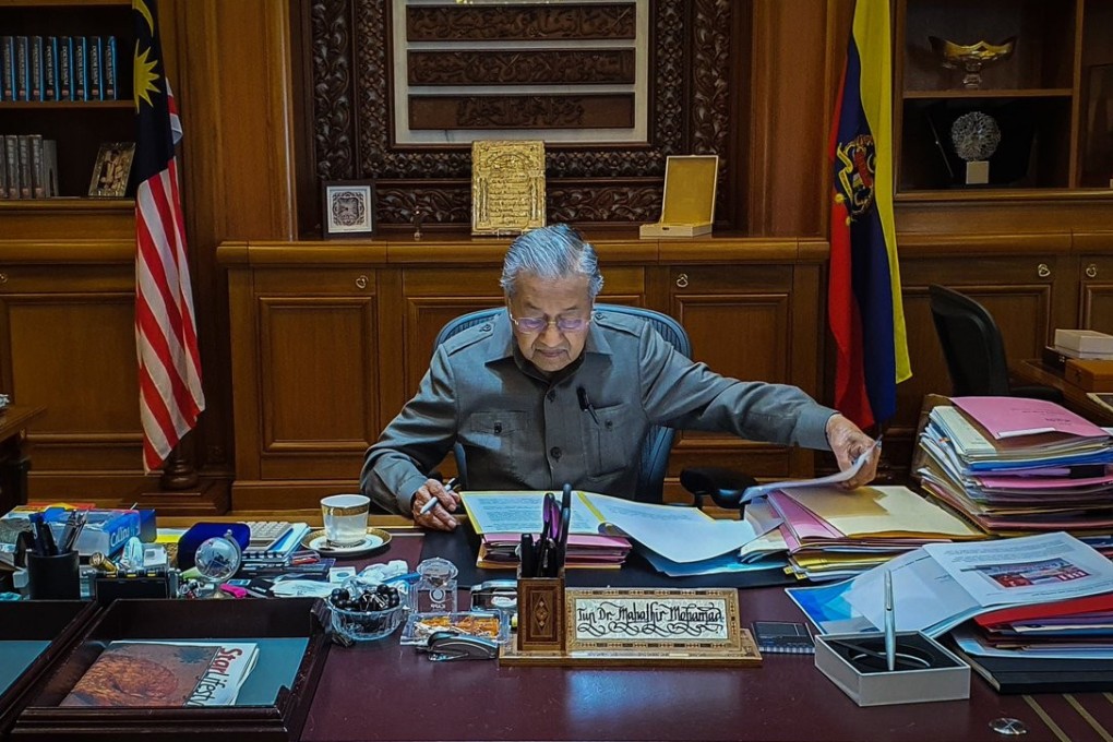 Mahathir Mohamad at his office in Kuala Lumpur. Photo: Twitter