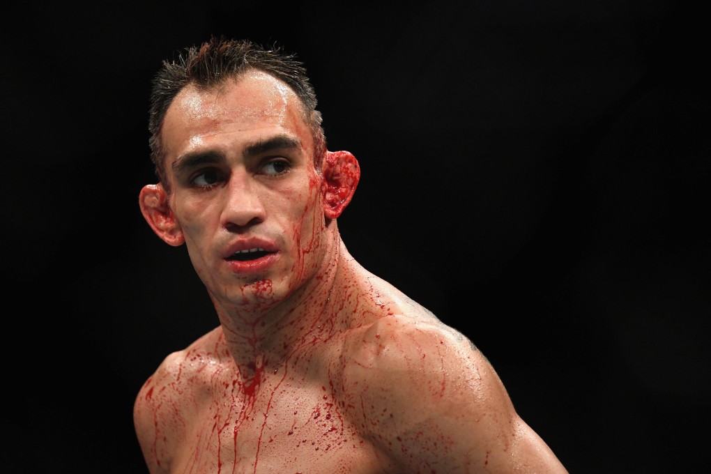 Tony Ferguson looks on while competing against Anthony Pettis at UFC 229. Photo: AFP