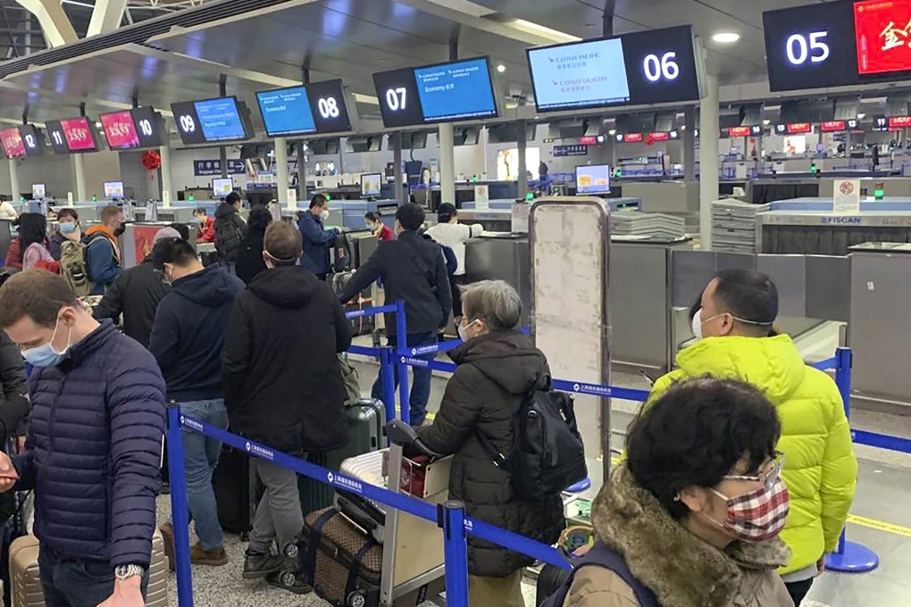 China cautioned travellers not to visit the US due to what it called America’s overreaction to the deadly virus, alleged unfair treatment of Chinese tourists in the US and unspecified uncertainties over its domestic security. Pictured is Shanghai Pudong International Airport. Photo: AP