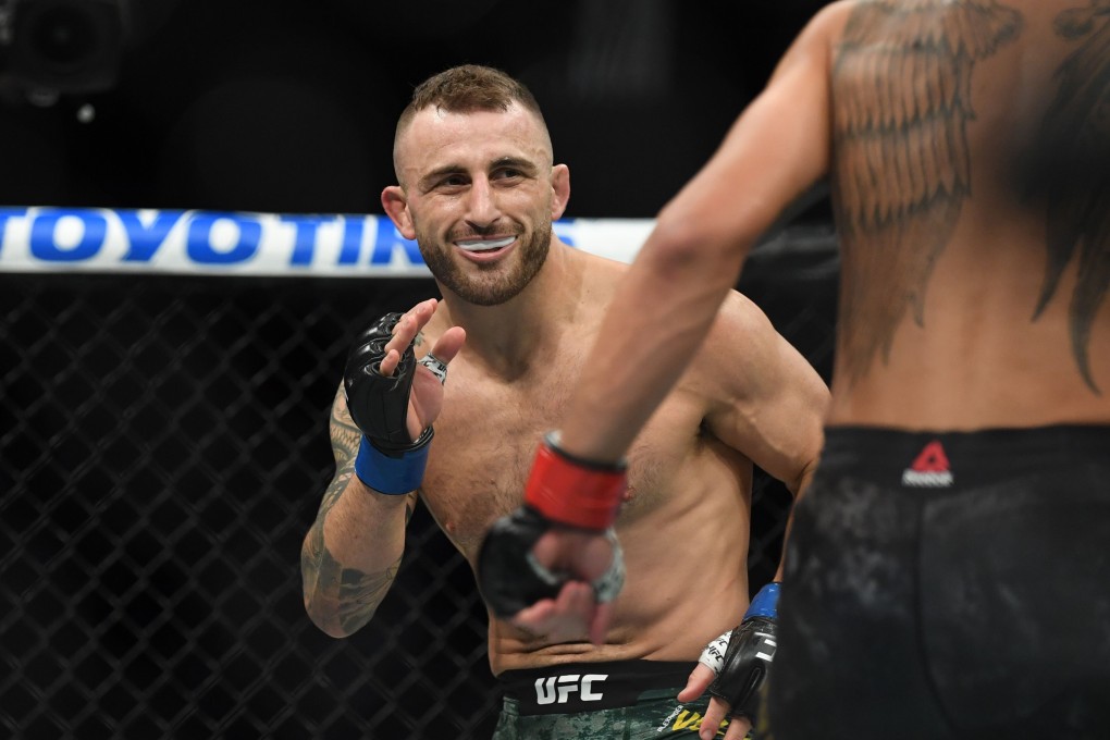 Max Holloway says he is ‘a couple of weeks ahead’ in his return from a hand injury. Photo: USA TODAY Sports