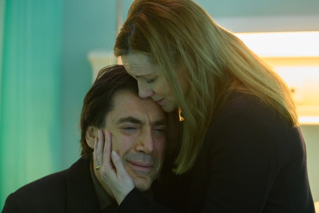 Javier Bardem (left) and Laura Linney in a scene from The Roads Not Taken (category: TBC), directed by Sally Potter. Co-starring Elle Fanning and Salma Hayek. Photo: Bleecker Street