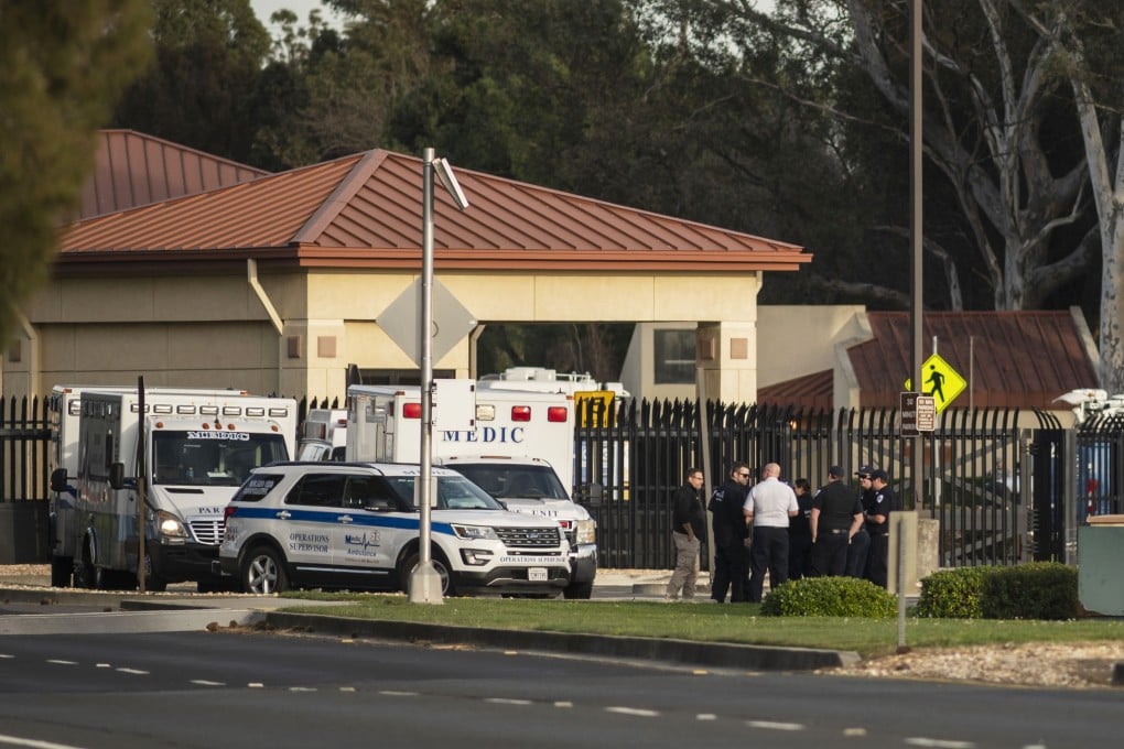 Quarantined Americans are being kept in Travis Air Force Base in Solano county. Photo: AP