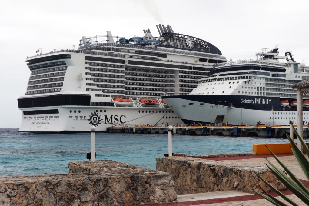 The MSC Meraviglia cruise ship seen in Cozumel, Mexico on Thursday. Photo: AFP