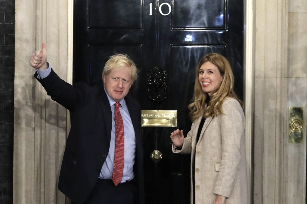 Britain's Prime Minister Boris Johnson and his partner Carrie Symonds. Photo: AP Photo