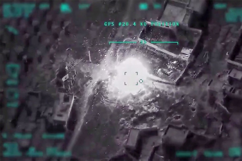 An image grab taken from a video released on March 1, 2020, by the Turkish Defence Ministry shows an air strike by the Turkish military on Syrian regime positions. Photo: AFP