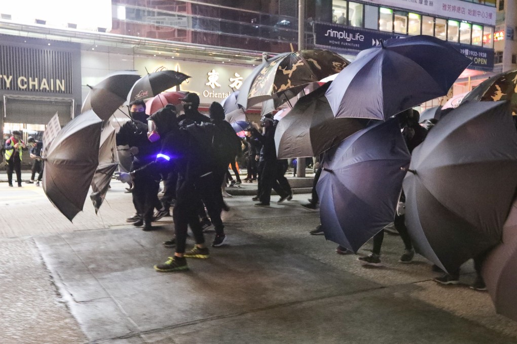Protesters with their bricks, petrol bombs and roadblocks, sent the poor old Mong Kok neighbourhood back into chaos again at the weekend. Photo: Felix Wong