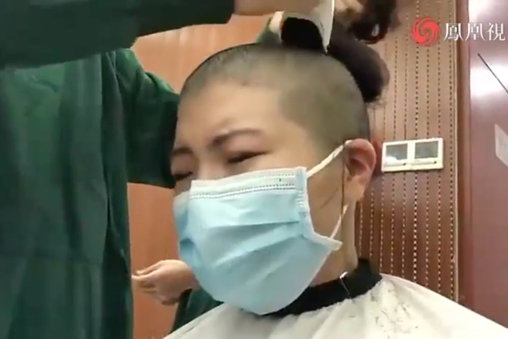 Hospitals said women nurses were “willing” to have their heads shaved to help control the spread of the disease, according to reports. Photo: Handout