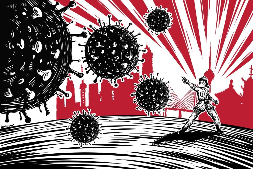 Vice-Premier Sun Chunlan has been the face of the Politburo in Wuhan for more than a month, and she’s under mounting pressure. Illustration: Lau Ka-kuen