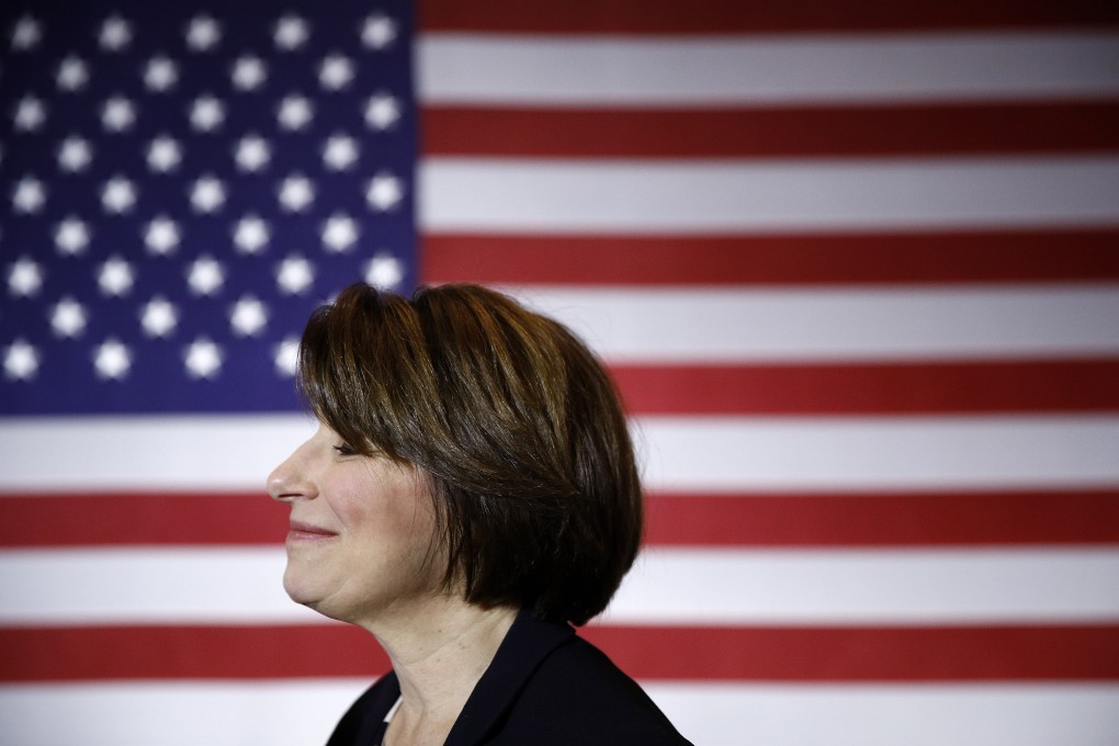 US Senator Amy Klobuchar meets attendees after speaking at a campaign event in Cedar Rapids, Iowa, in January. Photo: AP