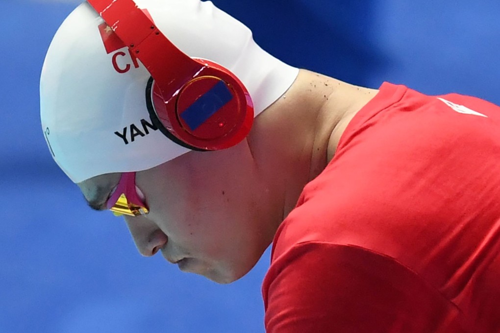 Sun Yang is fully focused before the final of the men’s 200m freestyle at the 2019 world championships in South Korea. Photo: AFP