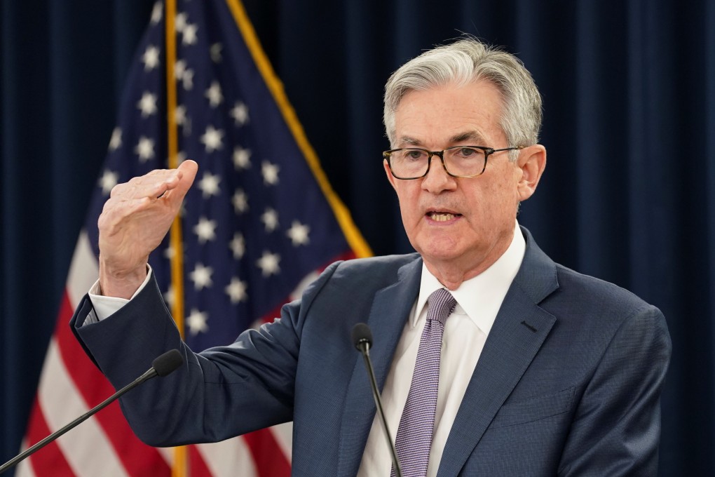 US Federal Reserve Chairman Jerome Powell speaks to reporters after the central bank cut interest rates in an emergency move on Tuesday. Photo: Reuters