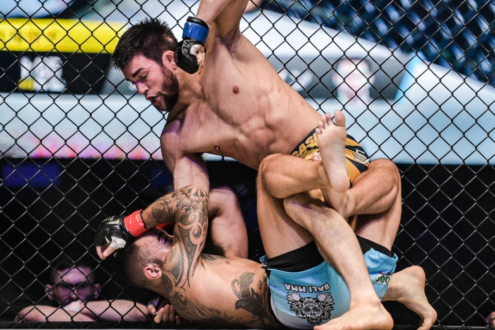 Garry Tonon lands punches from the top on Anthony Engelen in Tokyo. Photos: One Championship