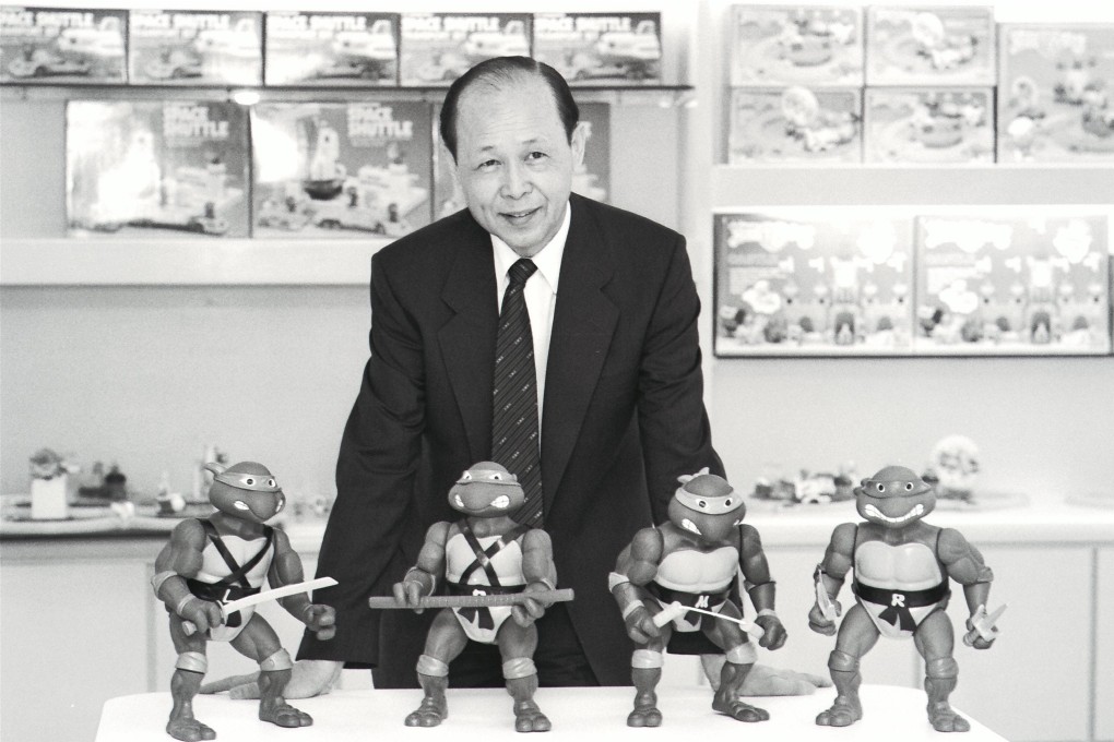 Chan Tai-ho, chairman of Playmates Holdings, with the company’s flagship product, the Teenage Mutant Ninja Turtles action figures. Photo: SCMP