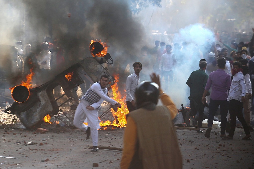 Violent clashes erupted in the Indian capital last month. Photo: Xinhua