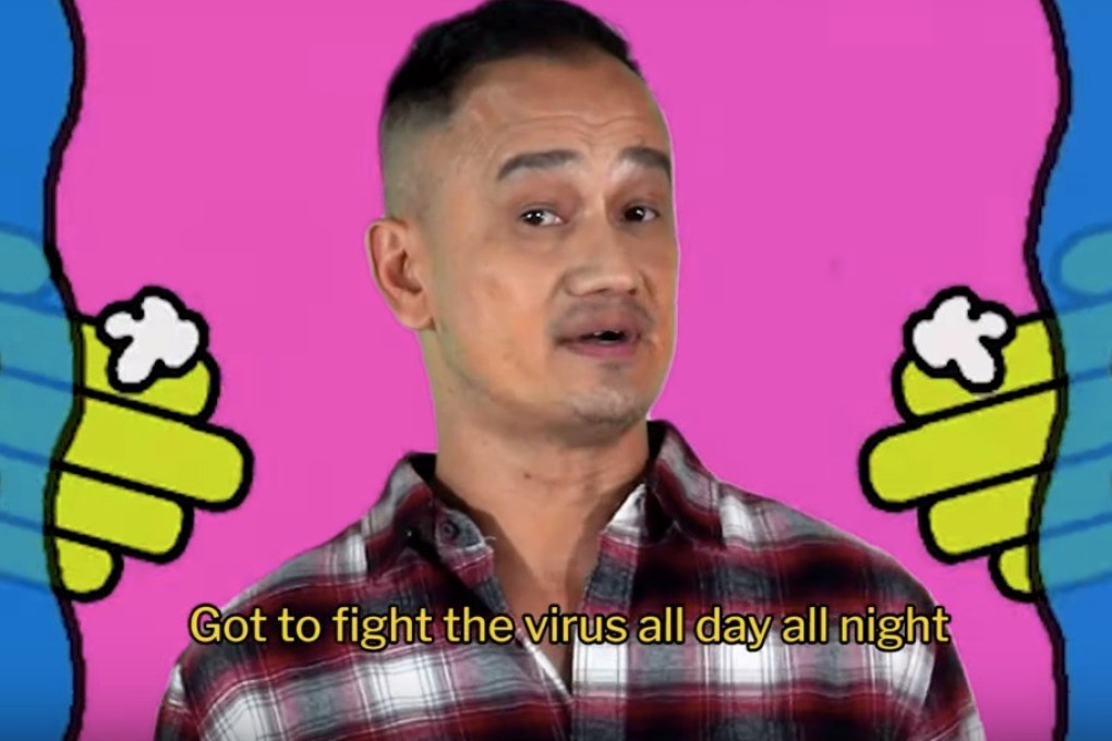 Singapore entertainer Gurmit Singh in Mothership’s coronavirus video ‘Wash Yo Hands’. Photo: YouTube