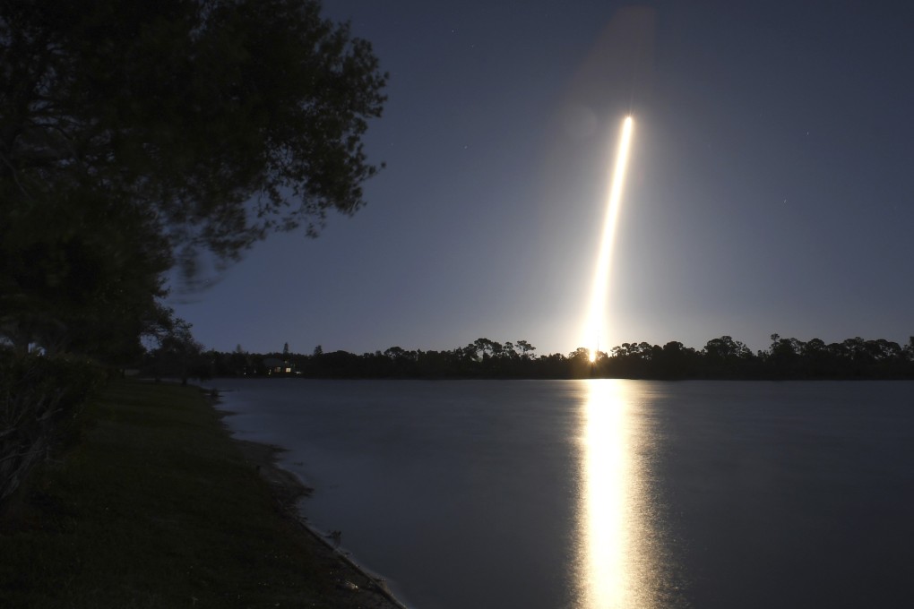 The launch of a SpaceX Falcon from Cape Canaveral. Photo: Florida Today via AP
