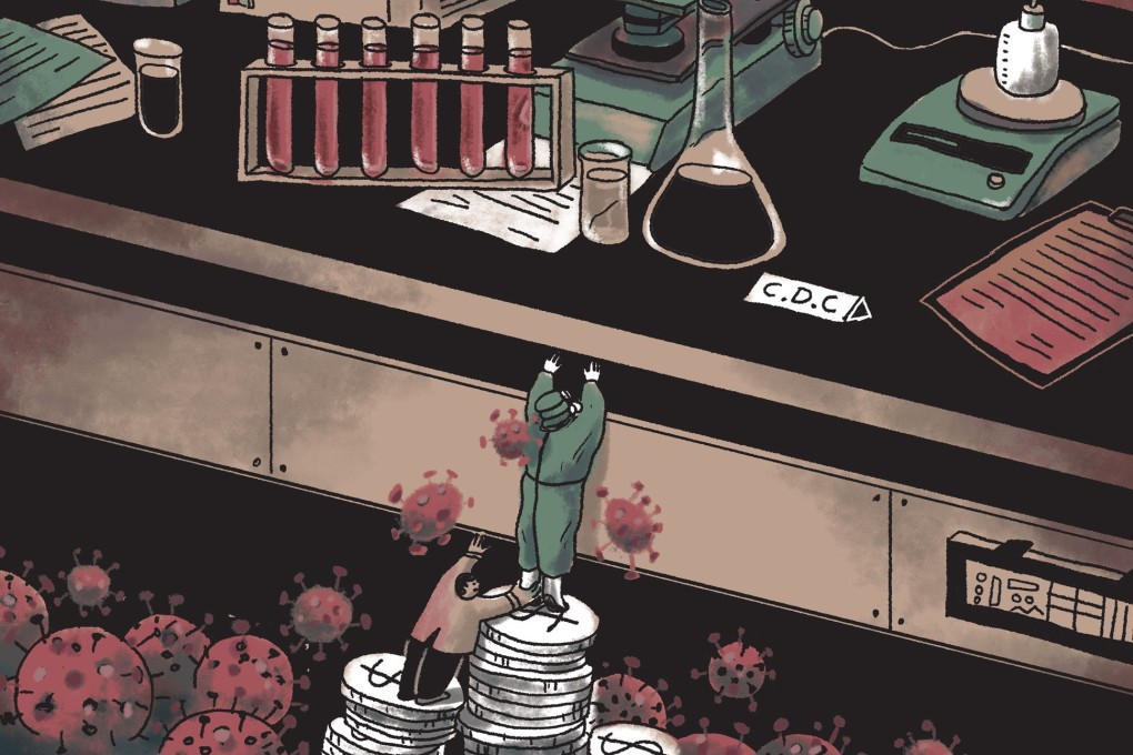 Since severe acute respiratory syndrome (Sars), China’s spending on health has grown 10 times, with thousands of local centres for disease control and prevention established across the country. Illustration: Kaliz Lee