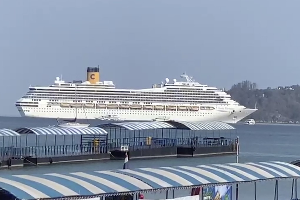 After being denied entry by Malaysia and Thailand, the Costa Fortuna cruise ship is heading to Singapore. Photo: AP