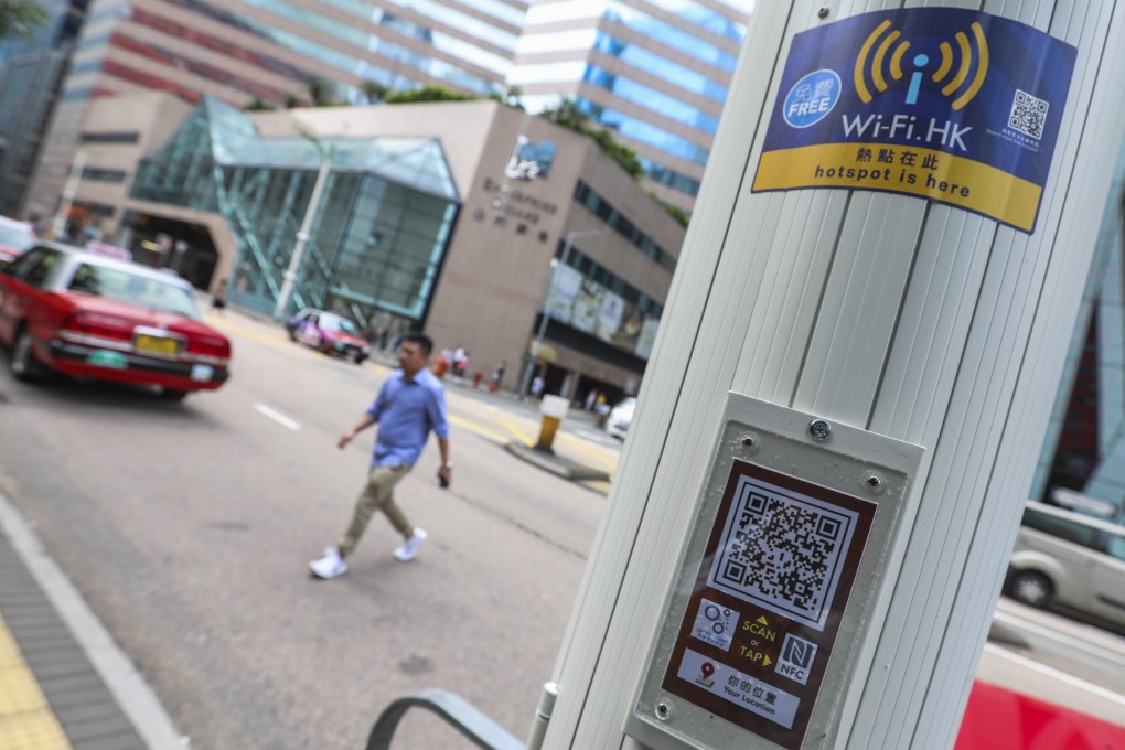 A multifunctional smart lamp post in Sheung Yuet Road in Kowloon Bay. Photo: Felix Wong