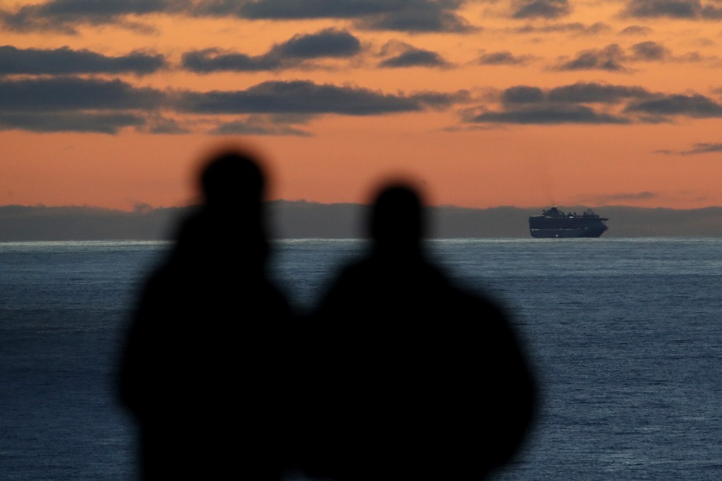 The Princess Cruises Grand Princess cruise ship sits off the coast of San Francisco. Photo: AFP