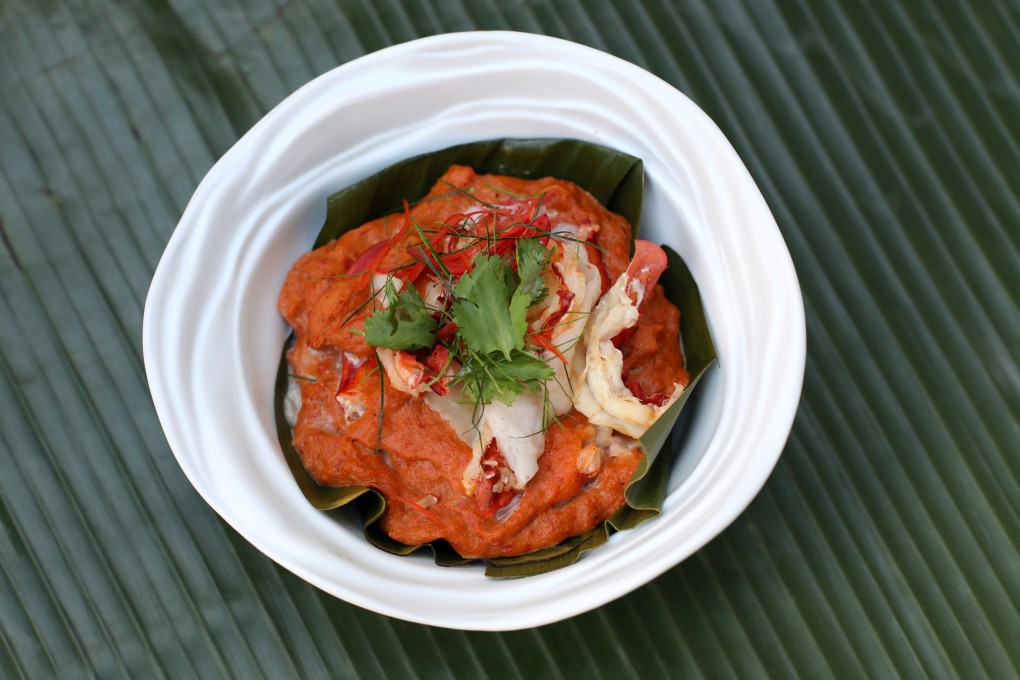 Steamed red curry of lobster with young coconut and Thai basil at Aaharn in Central, one of Tina Herms McAfee’s go-to places in Hong Kong for high-end Thai food. Photo: Xiaomei Chen