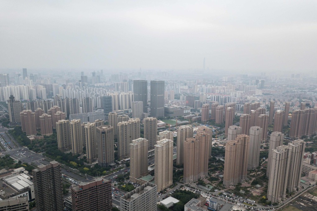 This picture taken on May 10, 2018 shows an aerial view of residential buildings in Tianjin. Photo: AFP