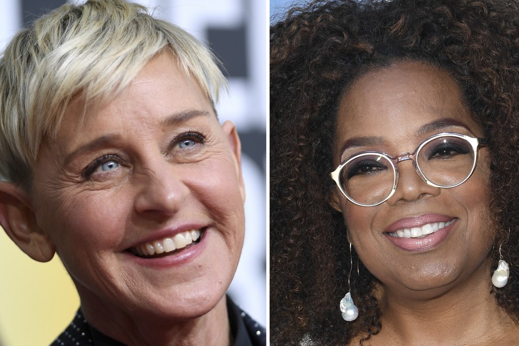 US comedian Ellen DeGeneres (left) and Oprah Winfrey appear in Visible: Out on Television, which shows how far LGBT representation has come on the small screen in the US. Photo: AFP via Getty Images