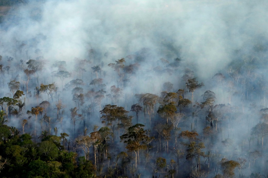 An Amazon rainforest fire near Porto Velho, Brazil last year. File photo: Reuters