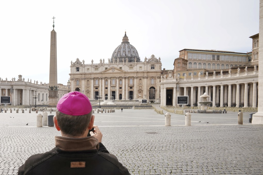 A near-empty St. Peter’s Square in Rome, Italy on Tuesday. Photo: AP